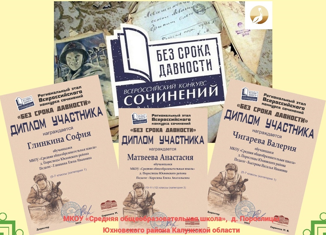 Итоги регионального этапа Всероссийского конкурса сочинений &amp;quot;Без срока давности&amp;quot;..